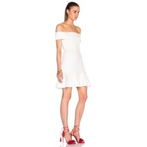 N/Nicholas White Off Shoulder Dress